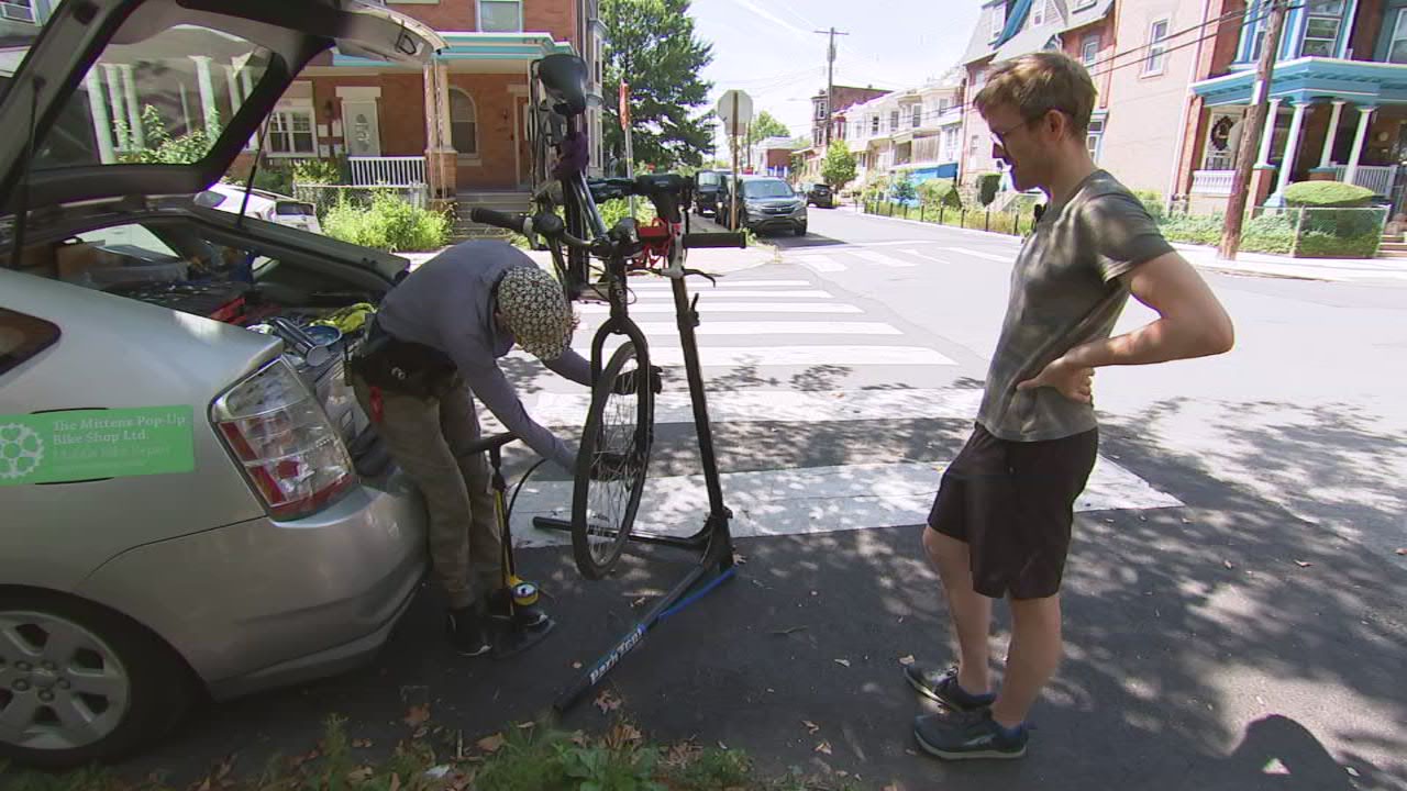 The Mittens Pop-Up Bike Shop brings bike repair service right to you