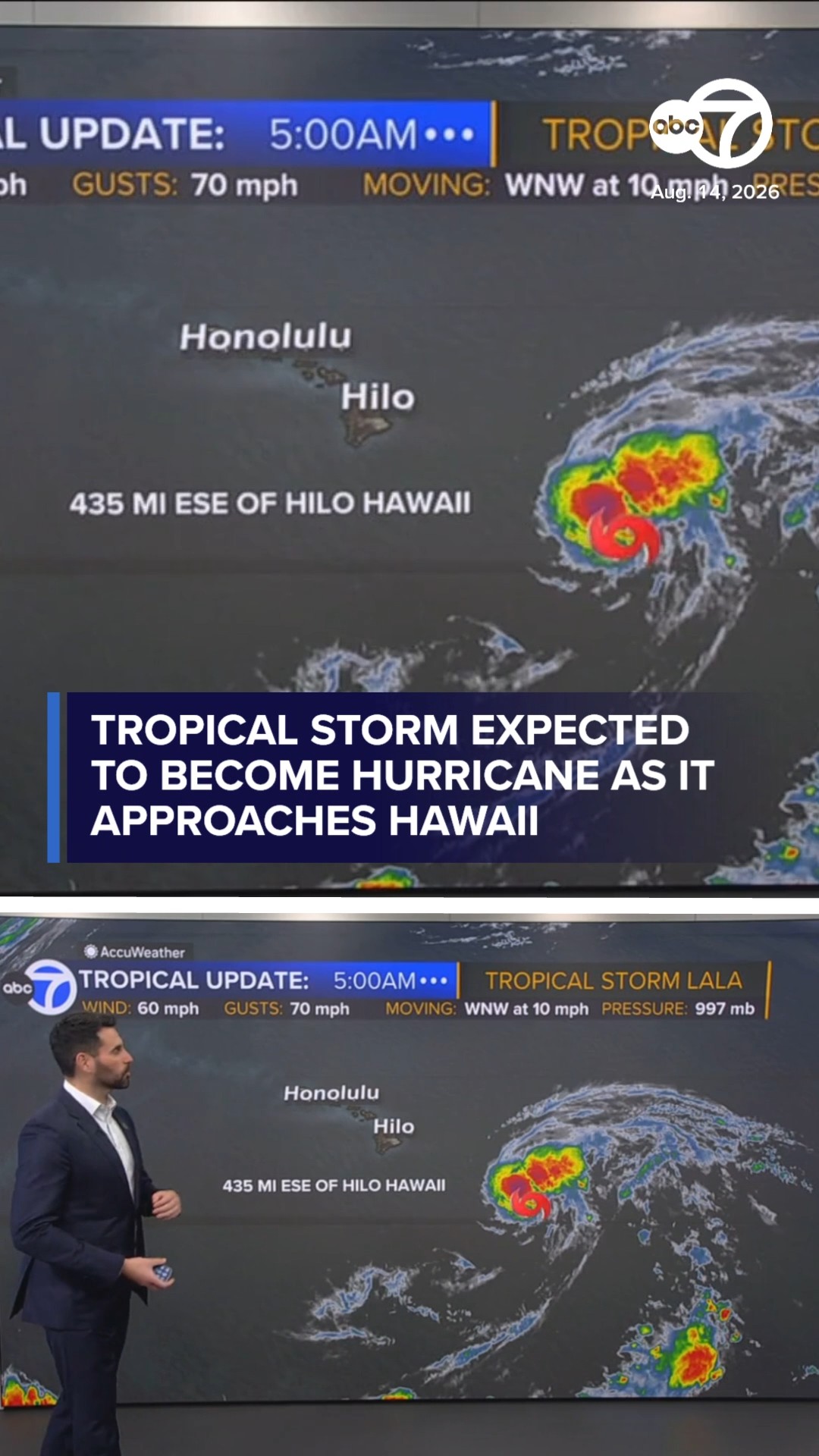 Tropical storm expected to become hurricane as it approaches Hawaii