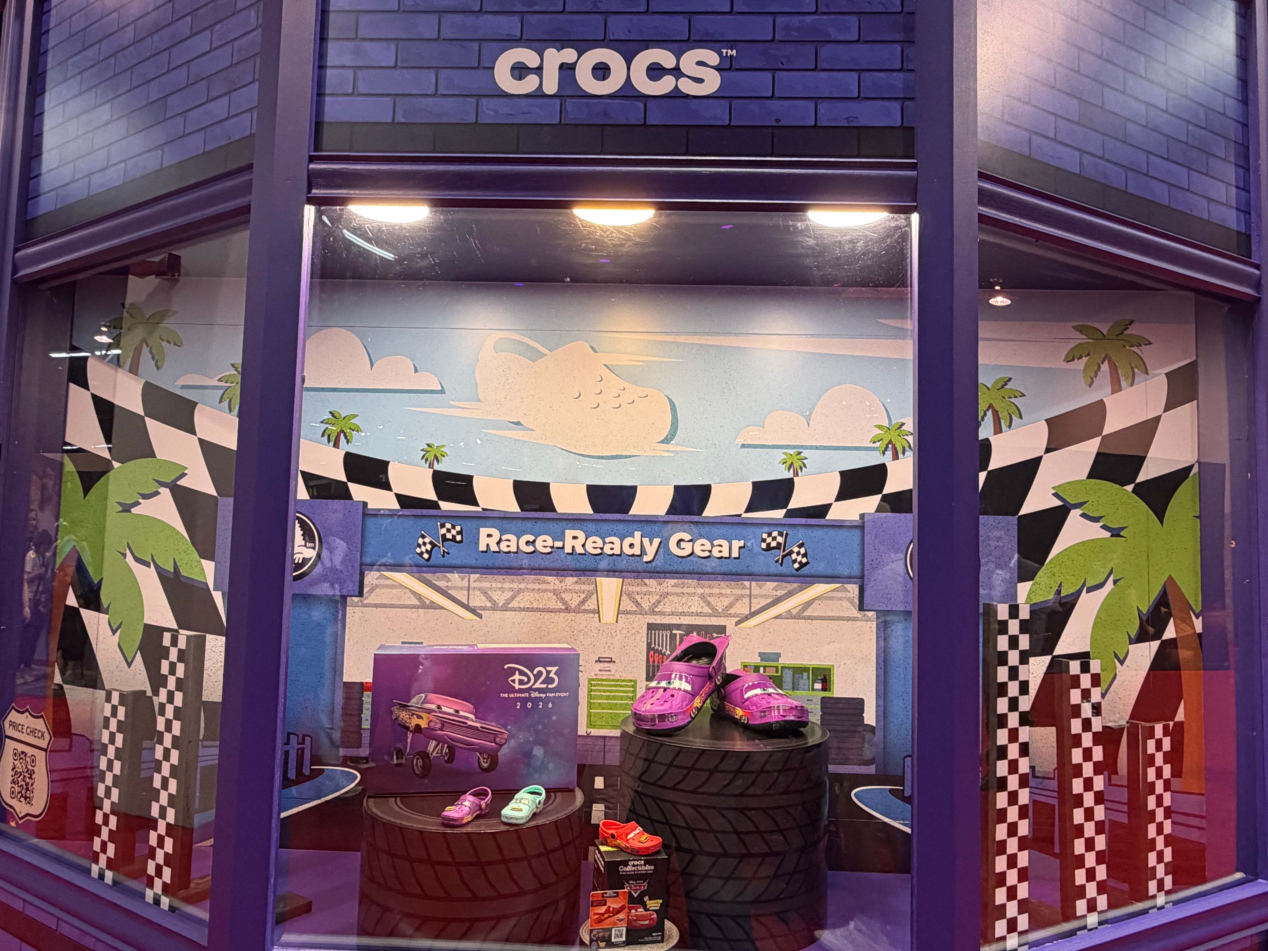 Disney-inspired Crocs are seen at D23 in Anaheim, Calif. on Friday, Aug. 14, 2026.