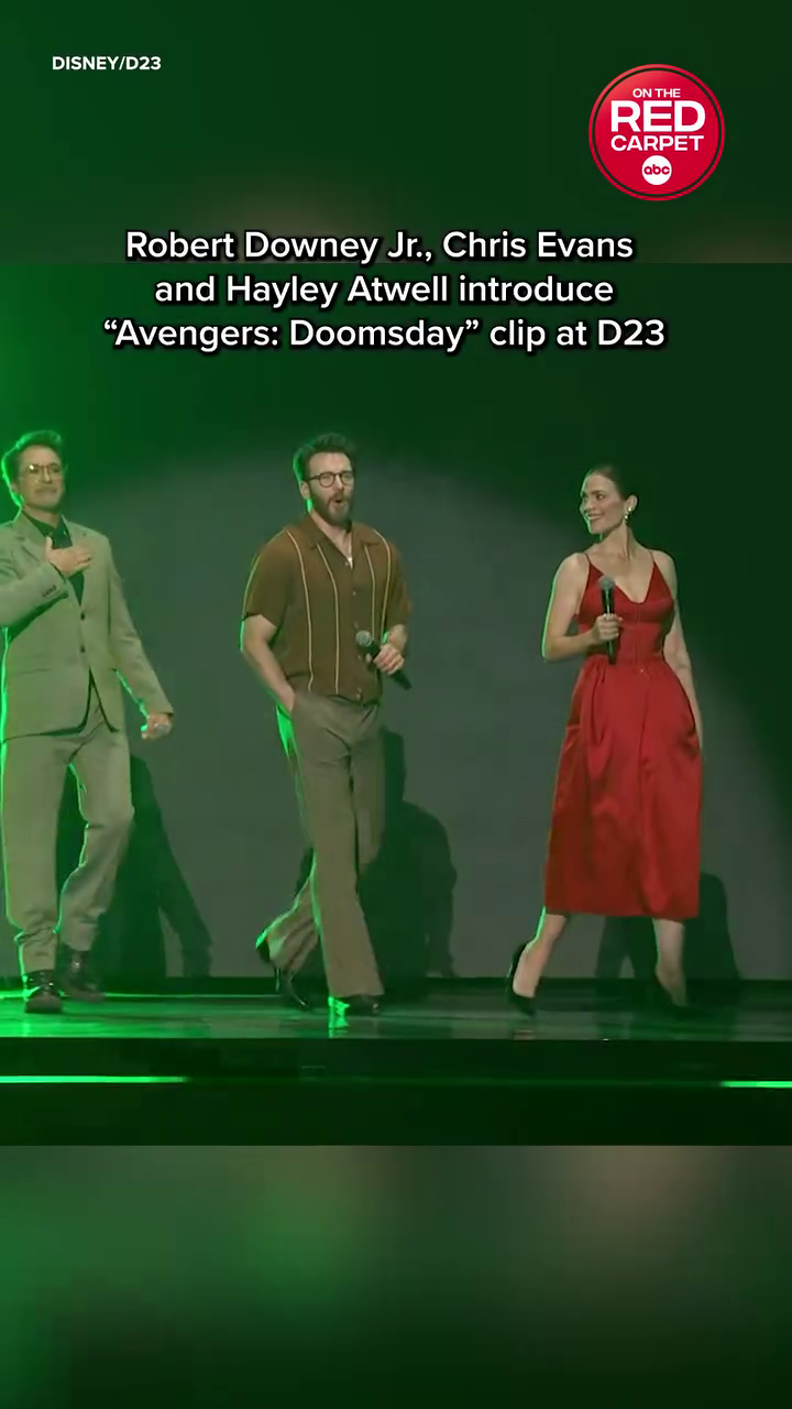 Robert Downey Jr., Chris Evans and Hayley Atwell surprise D23 fans