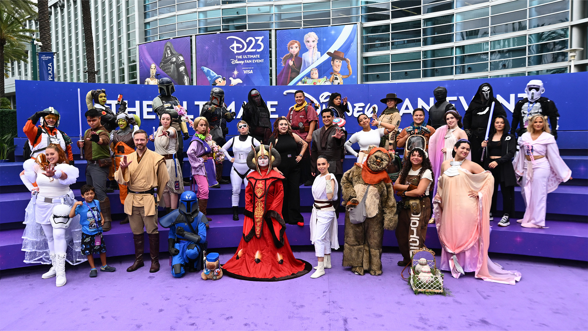 Star Wars cosplayers at meetup during the D23 Disney fan expo on Friday, August 14, 2026, in Anaheim.