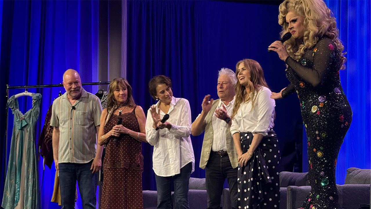Amy Adams surprised fans at D23 in Anaheim, Calif. on Friday, Aug. 14, 2026.