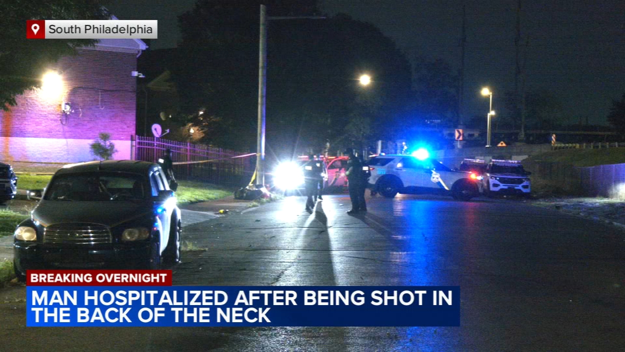 Man hospitalized after being shot in the back of the neck in South Philly