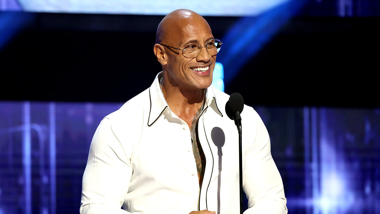 Disney Legends award recipient Dwayne Johnson speaks onstage at D23 on August 16, 2026 in Anaheim, California.