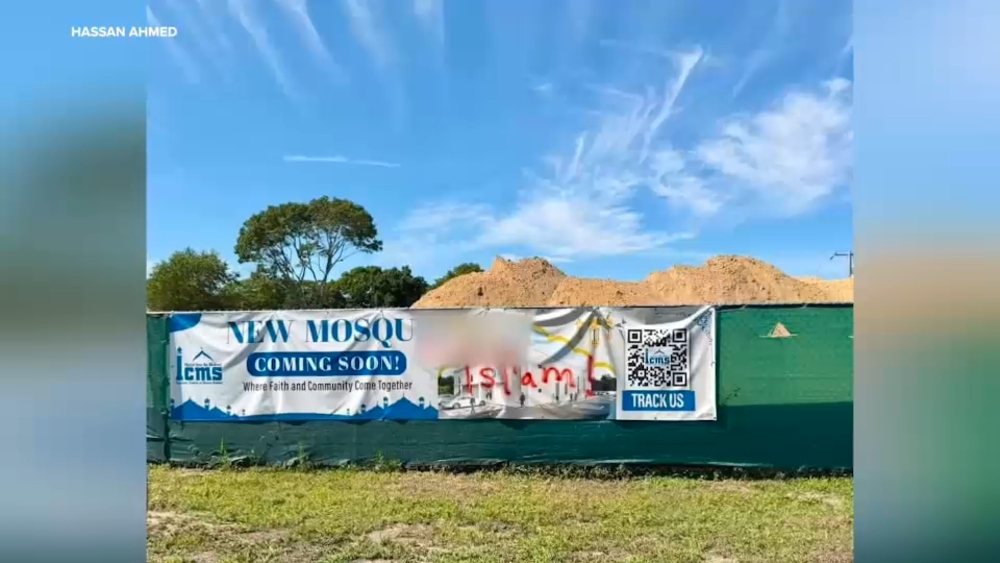 Graffiti found at construction site for Islamic center on Long Island