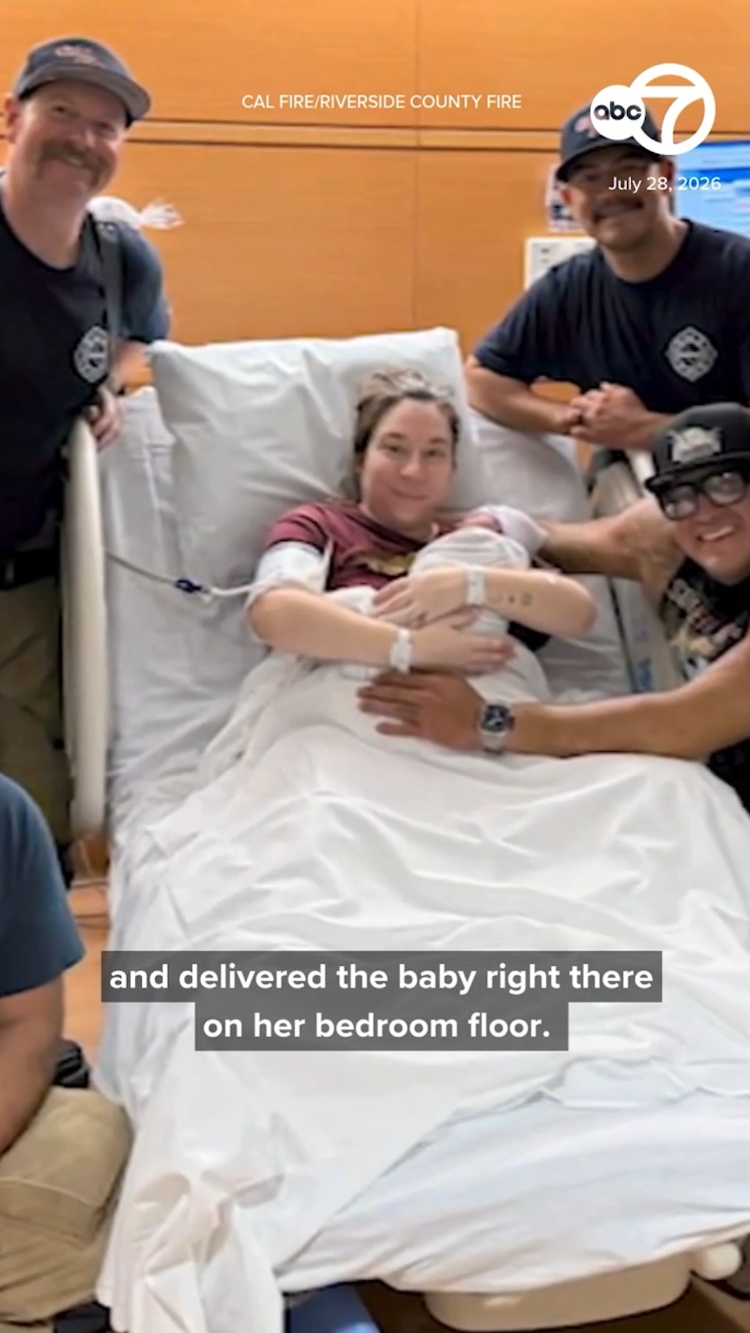 IE firefighters meet baby they helped deliver in heartwarming reunion