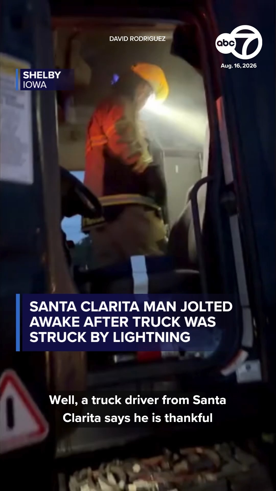 SoCal truck driver struck by lightning in Iowa, sparking big rig fire