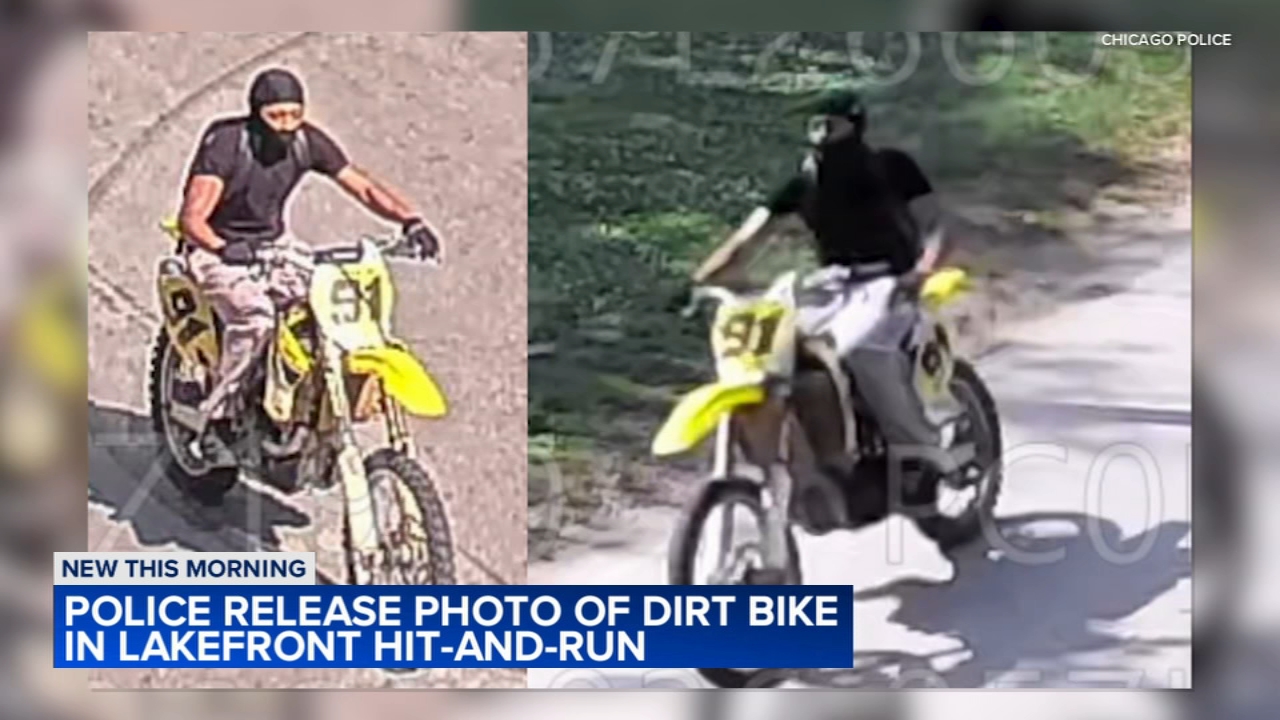 CPD: Masked dirt bike rider involved in Lakefront Trail hit-and-run