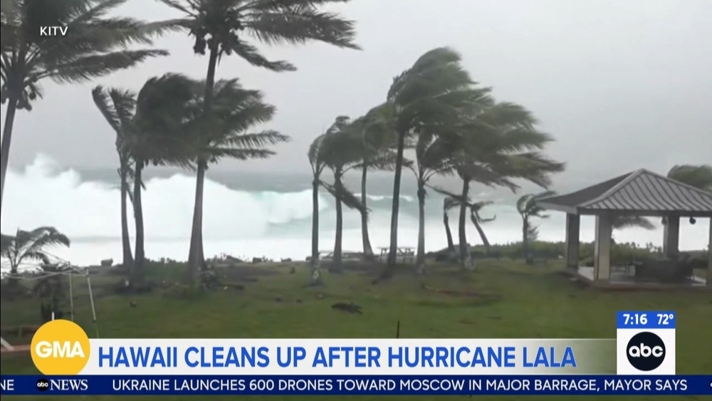 Tropical Storm Lala rakes Hawaii with high winds, rain