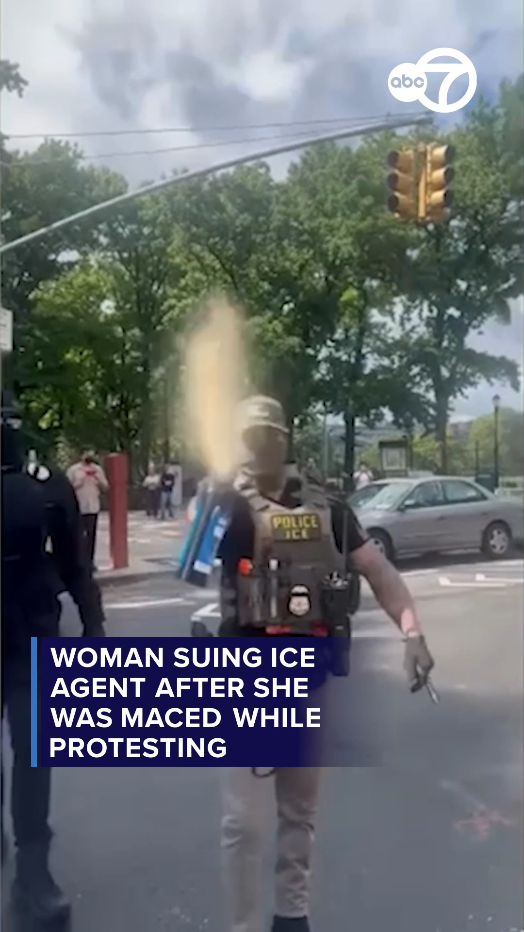 Woman suing ICE agent after she was maced while protesting