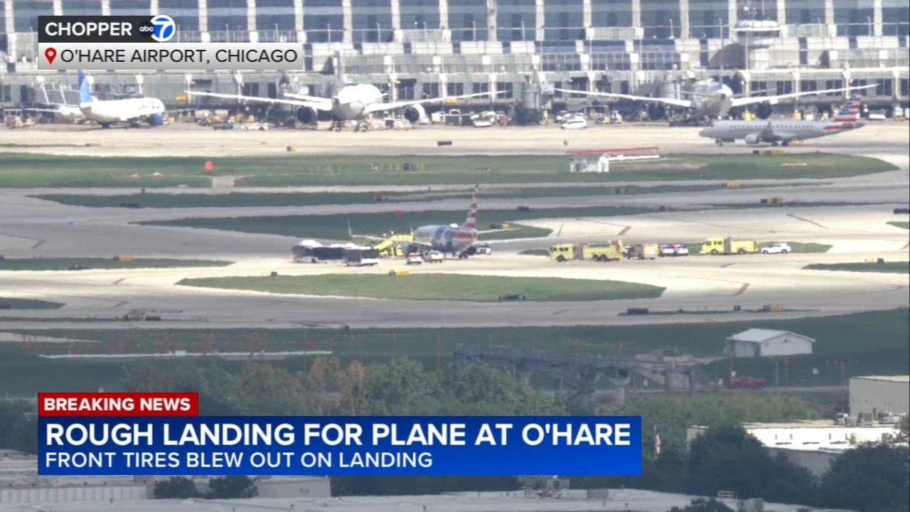 American Airlines plane blows tires landing at O'Hare airport: sources