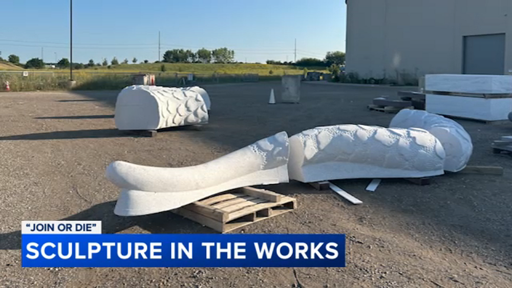 Plans move forward for giant "Join, or Die" sculpture