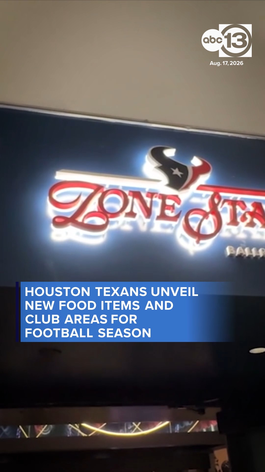 Houston Texans unveil new food items and club areas