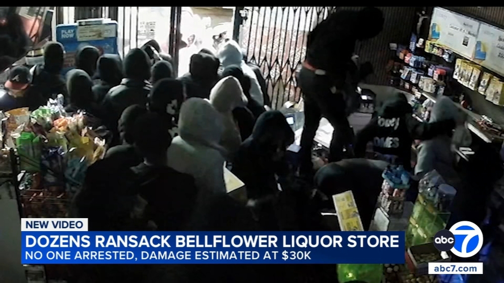 Masked group ransacks Bellflower liquor store during street takeover