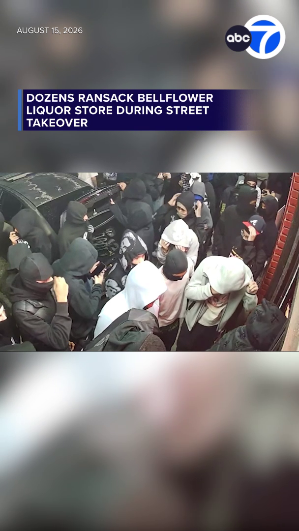 Masked group ransacks Bellflower liquor store during street takeover