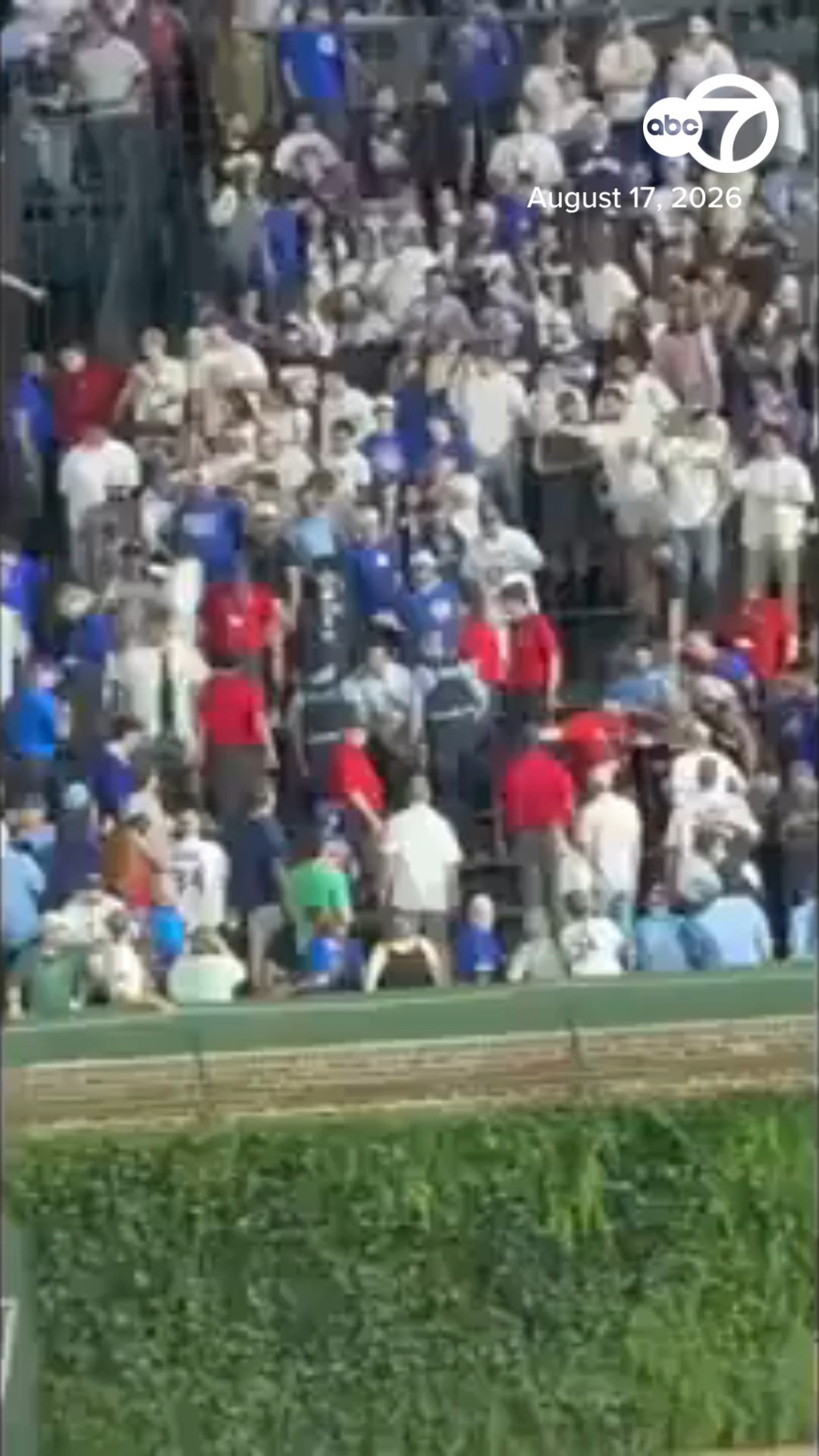 Police escort fans out after Wrigley Field fight