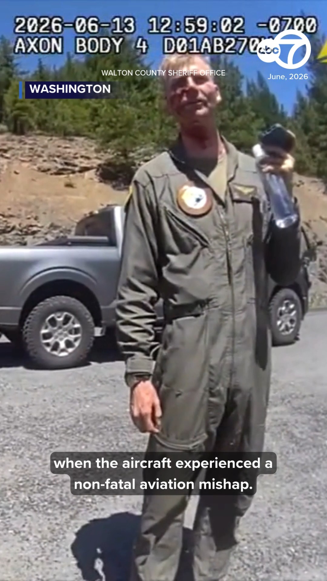 Dramatic footage shows pilot walking away from fighter jet crash