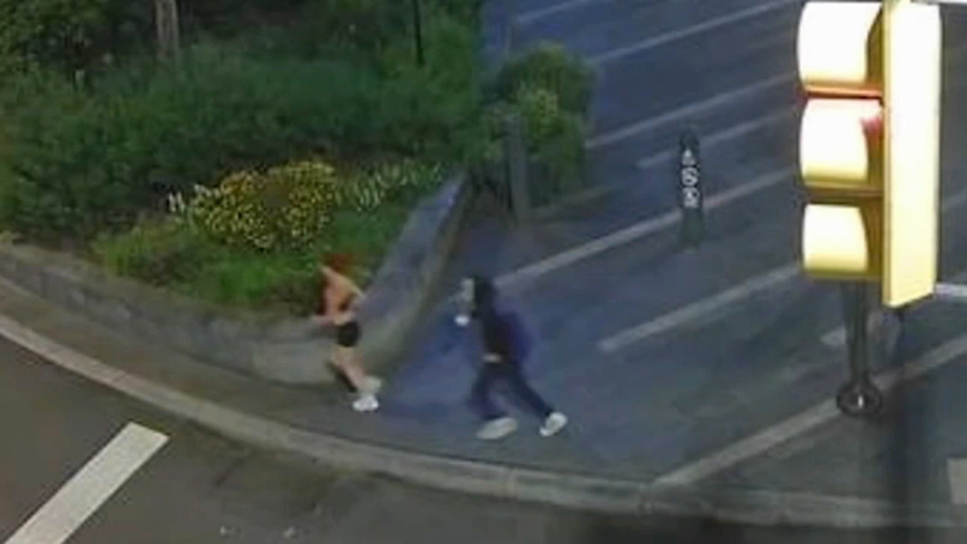 Masked man caught on surveillance chasing woman near City Hall in Philadelphia