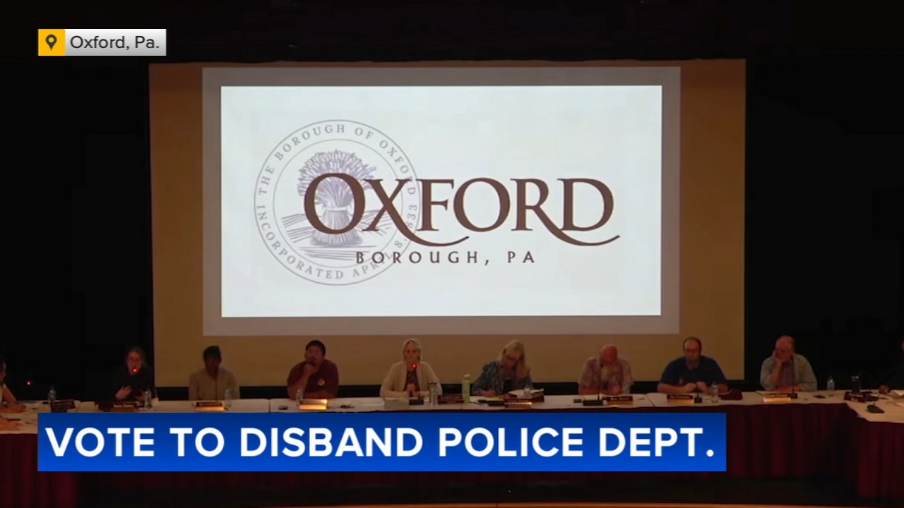 Officials in Oxford, Pa. vote to disband police department