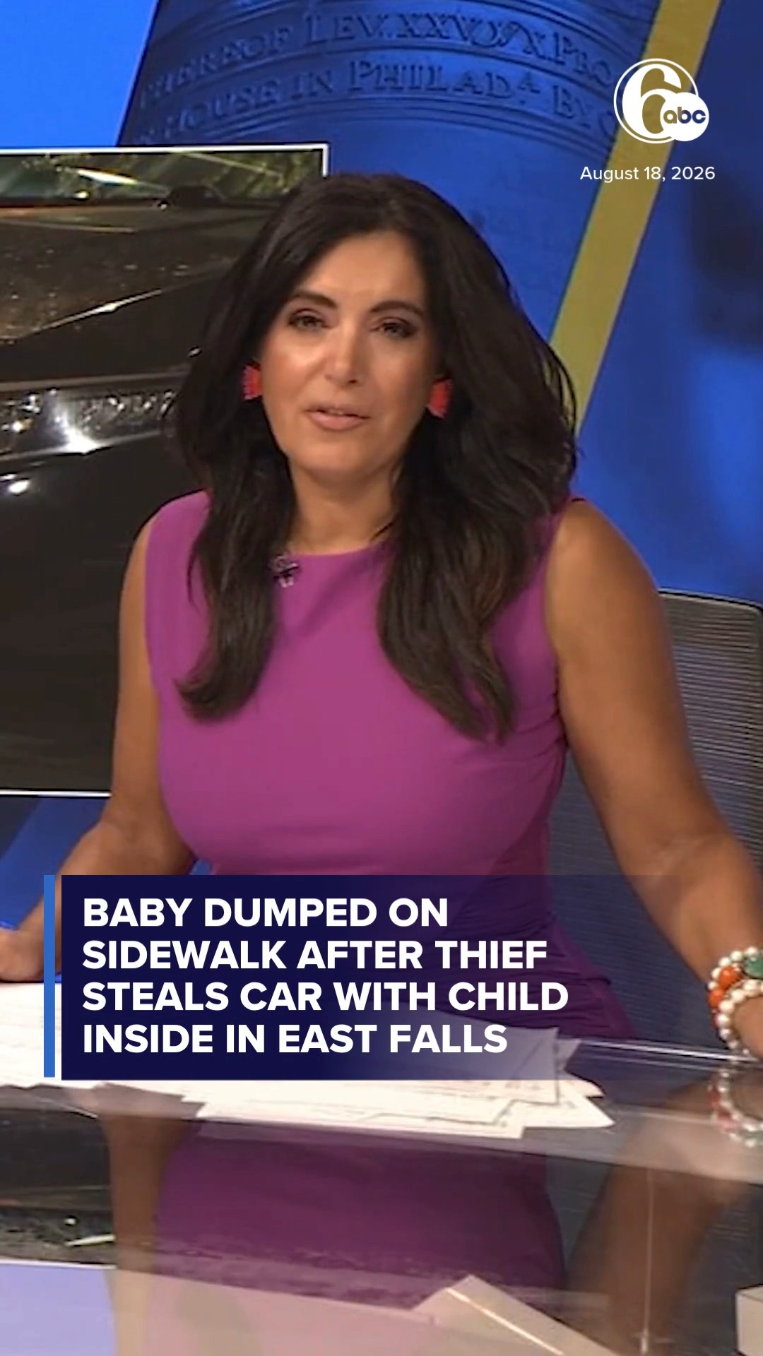 Baby dumped on sidewalk after thief steals car with child inside