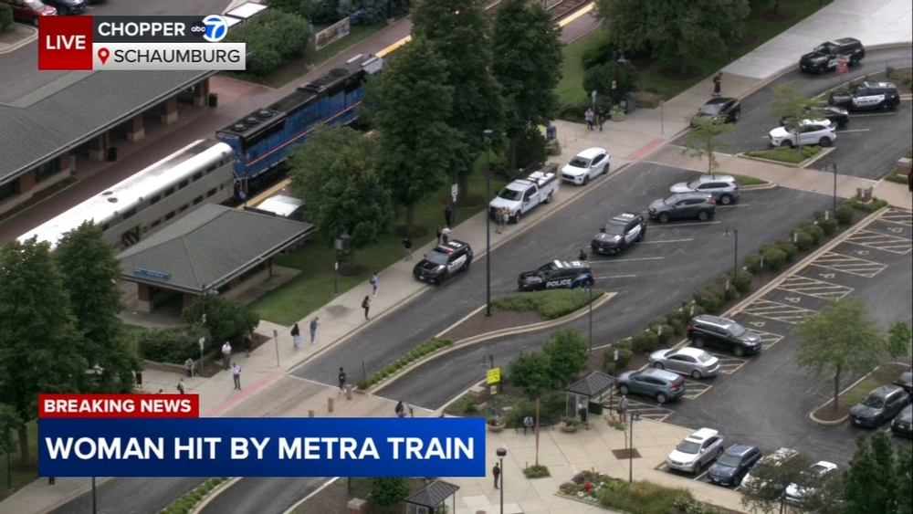 Woman hit by Metra train at north suburban station is hospitalized