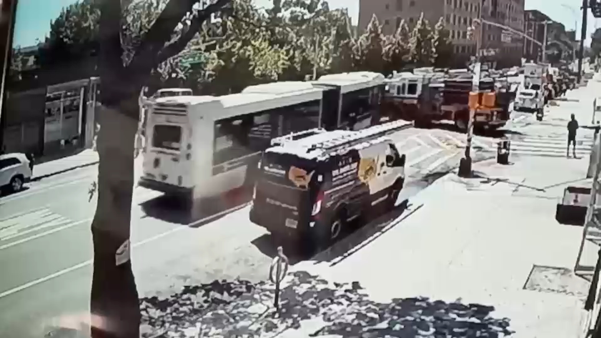 New video shows moments MTA bus and FDNY truck collide in the Bronx