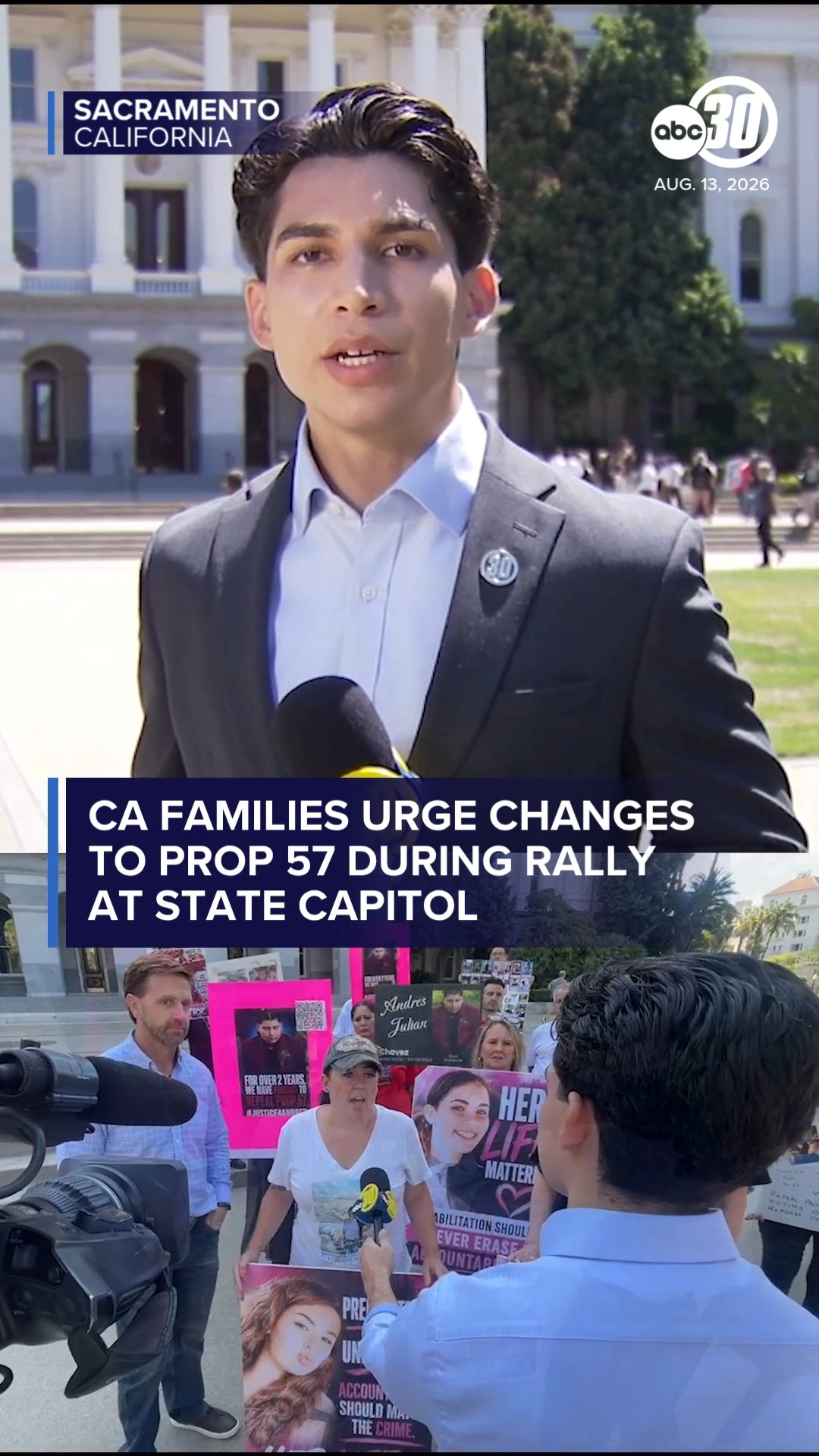 CA families urge changes to Prop 57 during rally at state capitol