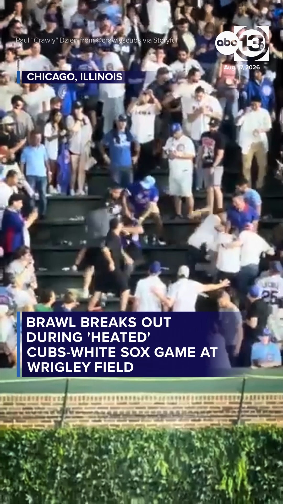 Brawl Breaks Out During 'Heated' Cubs-White Sox Game at Wrigley Field