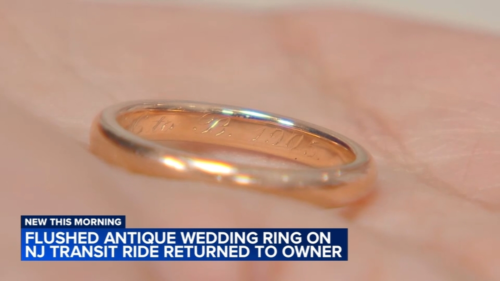 Flushed antique wedding band returned to owner after NJ Transit ride