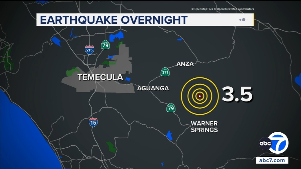 3.5-magnitude earthquake rattles Riverside County, USGS says