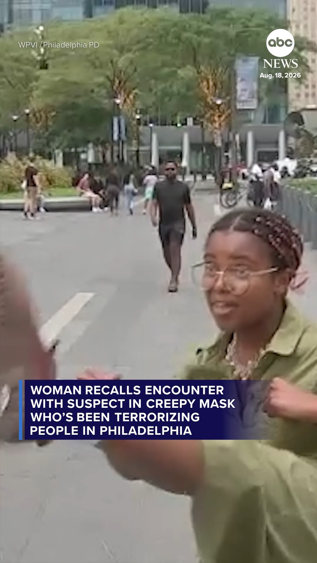 Woman kicks man wearing 'Chucky' mask during creepy encounter