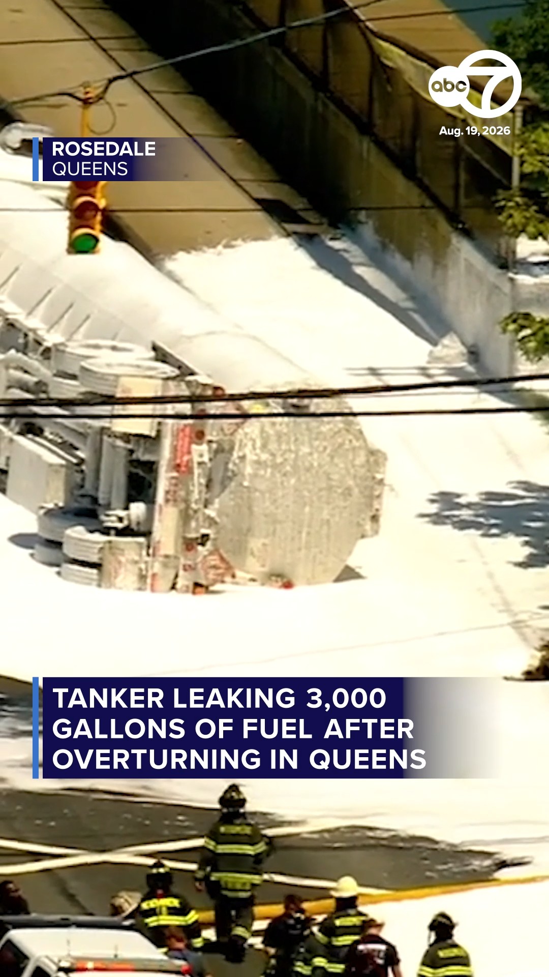 Tanker spilled 3,000 gallons of fuel after overturning in Queens