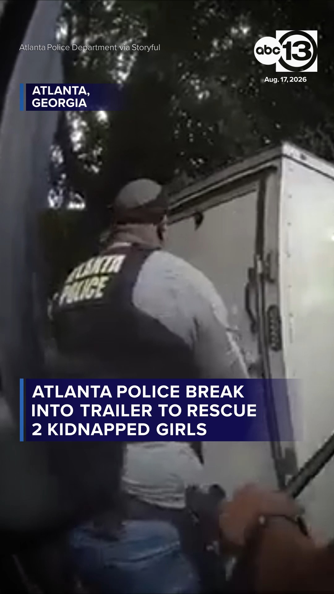 Atlanta Police Break Into Trailer to Rescue 2 Kidnapped Girls