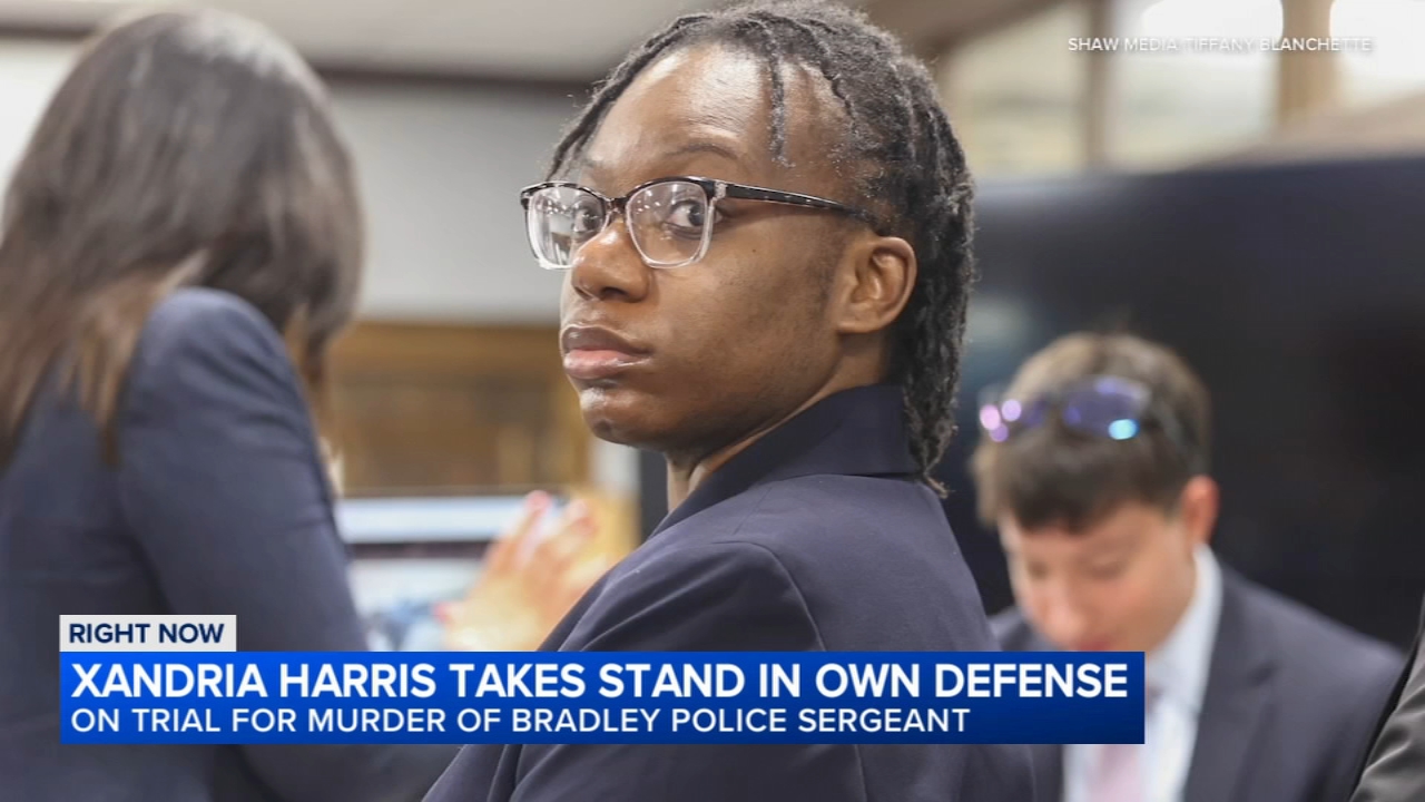 Woman takes stand in own defense for trial in suburban officer murder