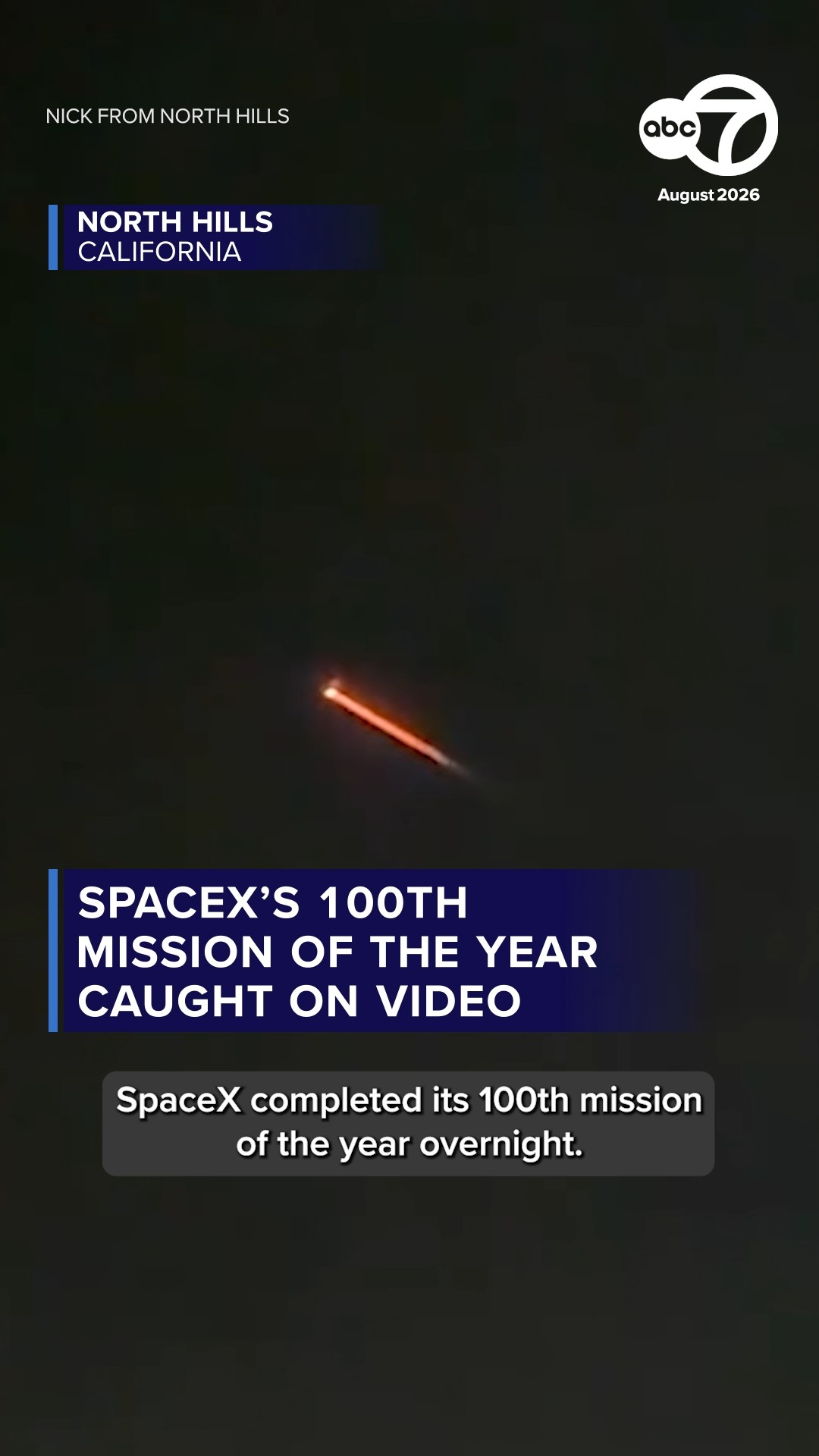 SpaceX's 100th mission of the year caught on video