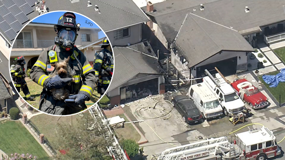 Dog rescued after fire damages two homes in San Jose, firefighters say