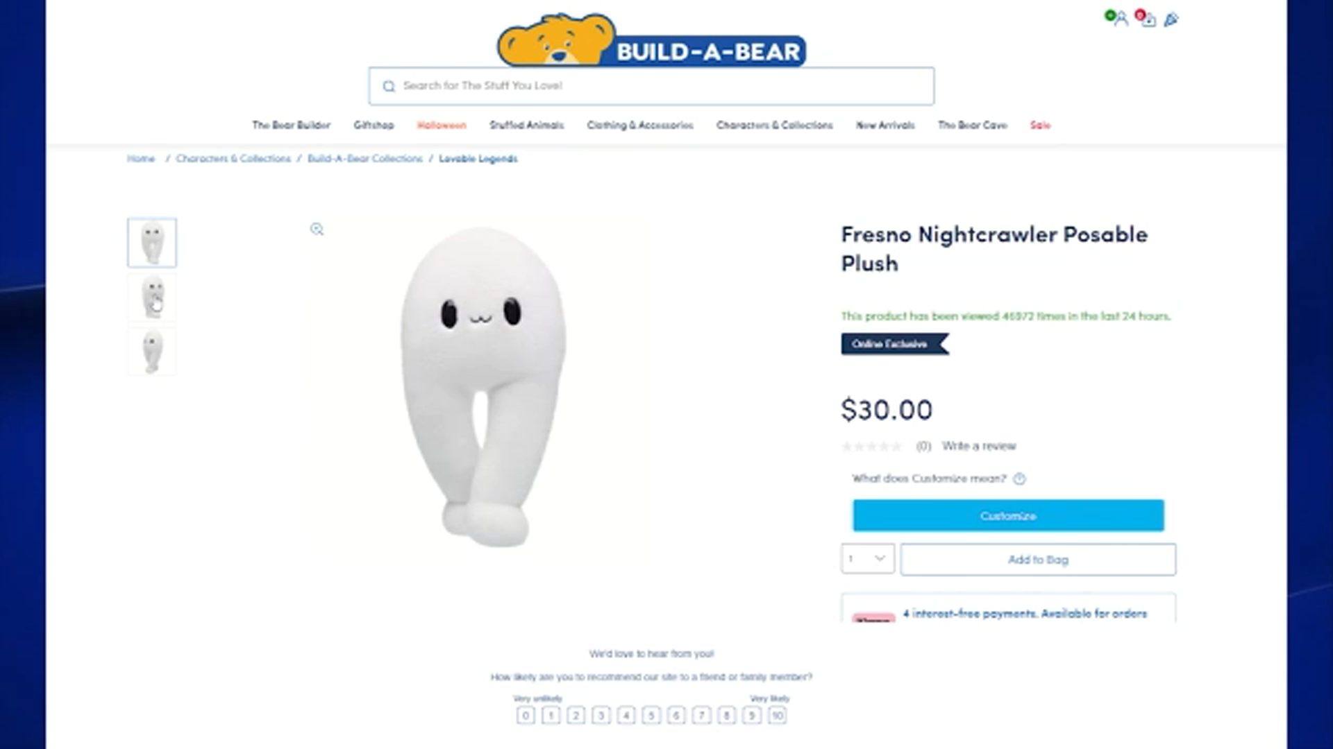 Fresno Nightcrawler plush joins Build-A-Bear Halloween collection
