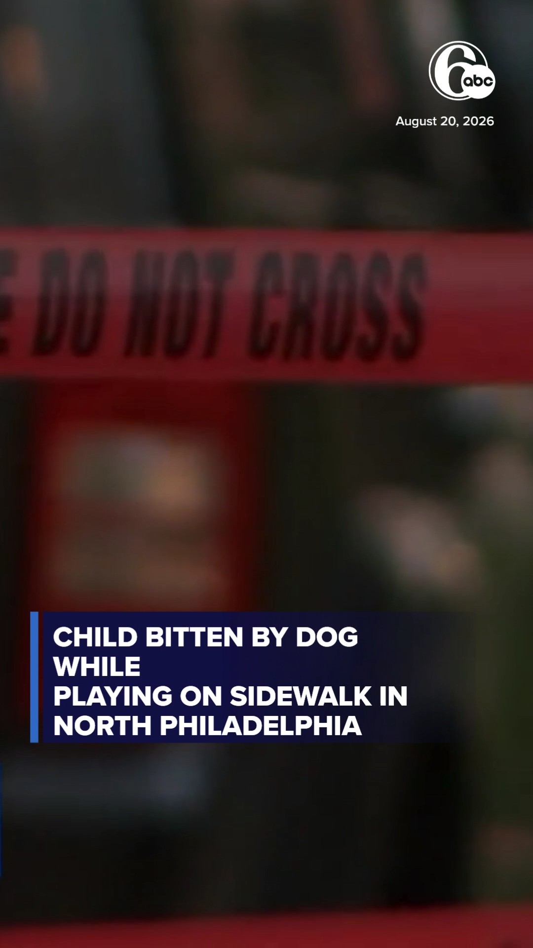 Child bitten by dog while playing on sidewalk in North Philadelphia