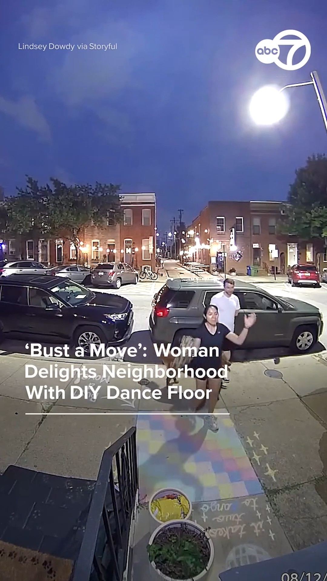 This DIY sidewalk dance floor has people busting a move!