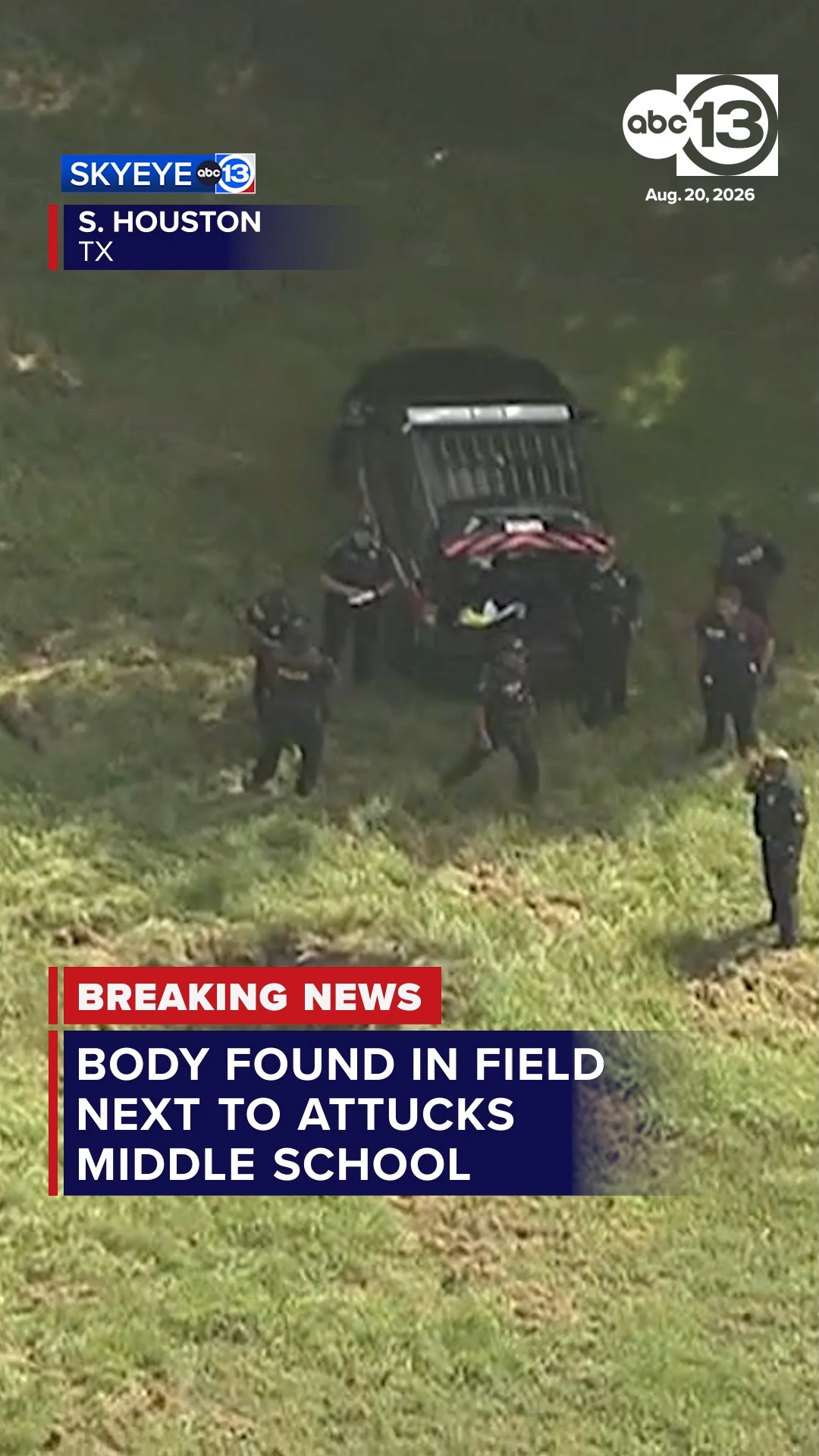 Body found in field at Attucks Middle School in South Houston