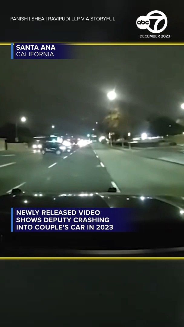 Newly released video shows deputy crashing into couple's car in 2023