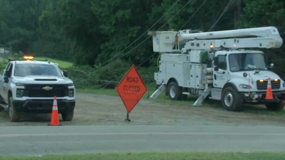 Strong storm brings down trees; substation damaged in Johnston Co.