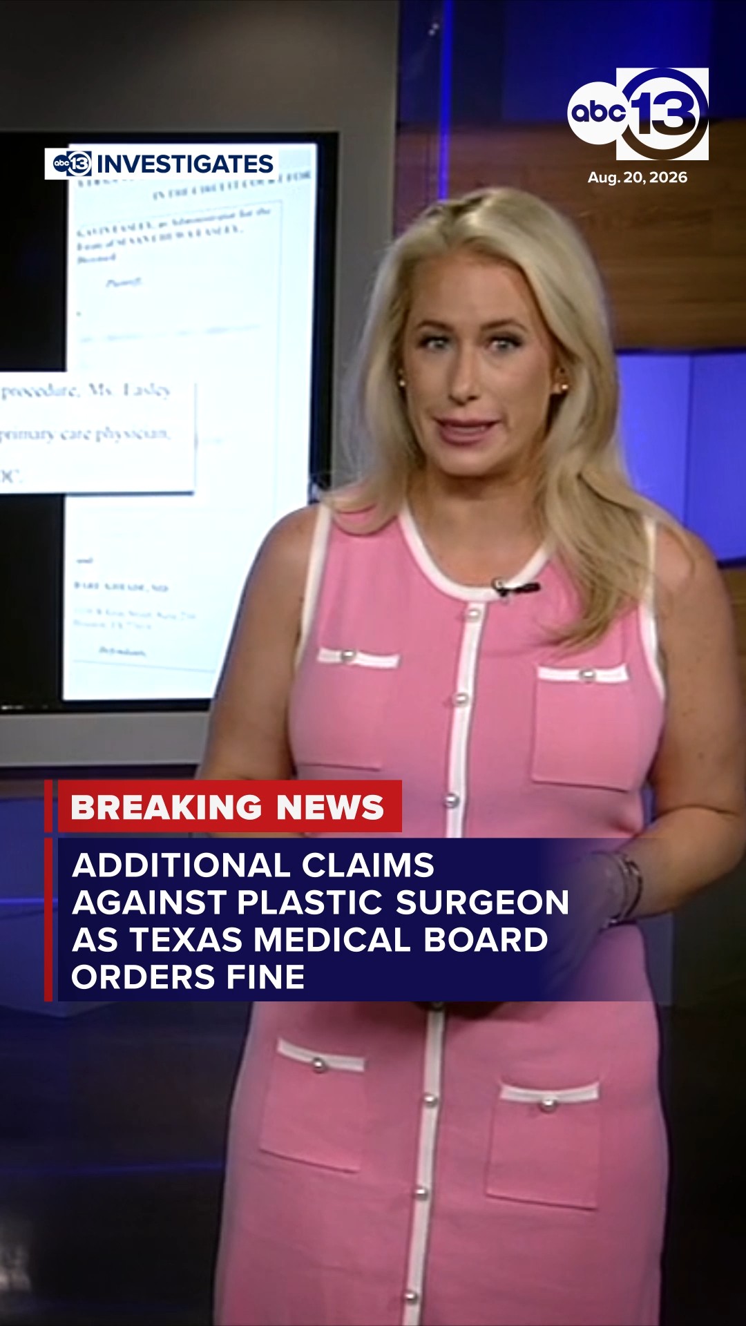 Additional claims against plastic surgeon