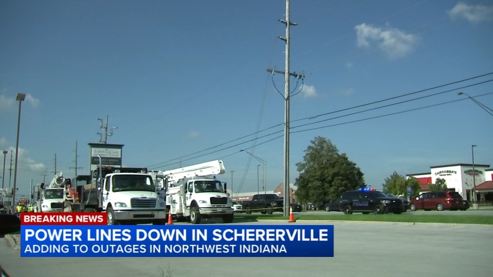 Downed power lines in Schererville cause more outages in NW Indiana