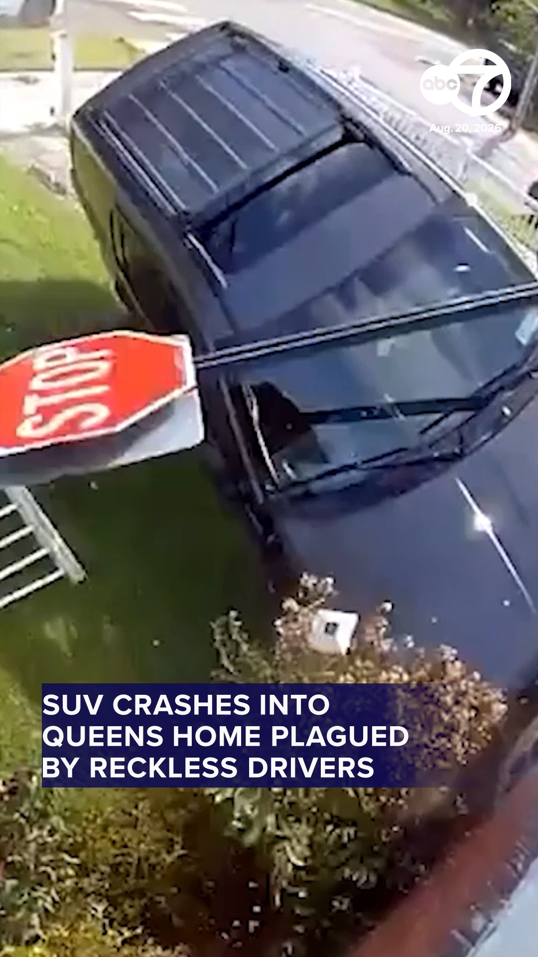 SUV crashes into Queens home plagued by reckless drivers