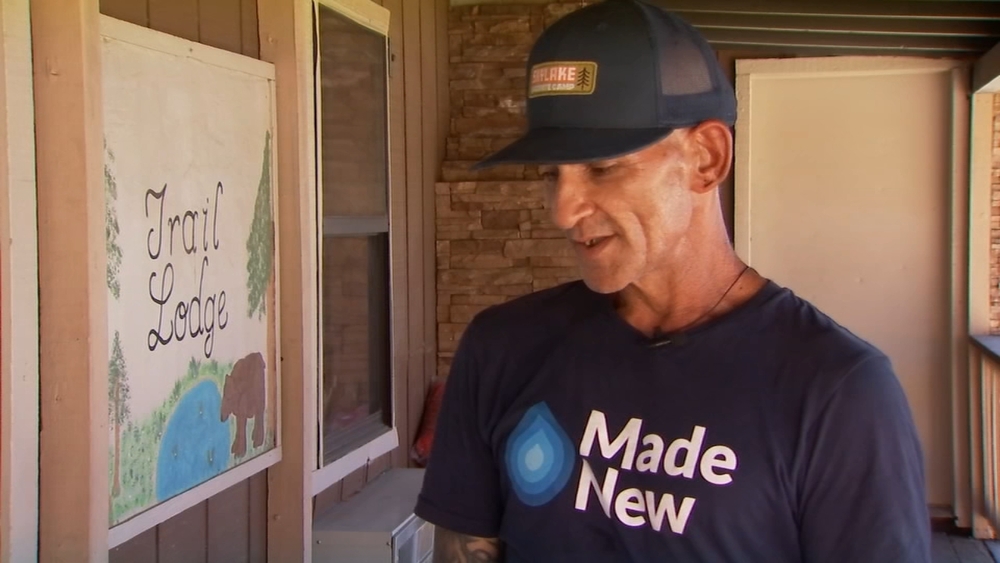 Interview with man who says he was the first on scene of fire