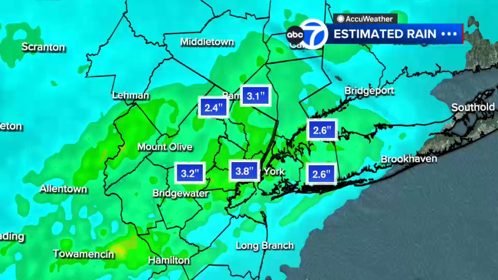 Fall Raim How much rain could fall across NYC, the Tri-State? - ABC7 New York