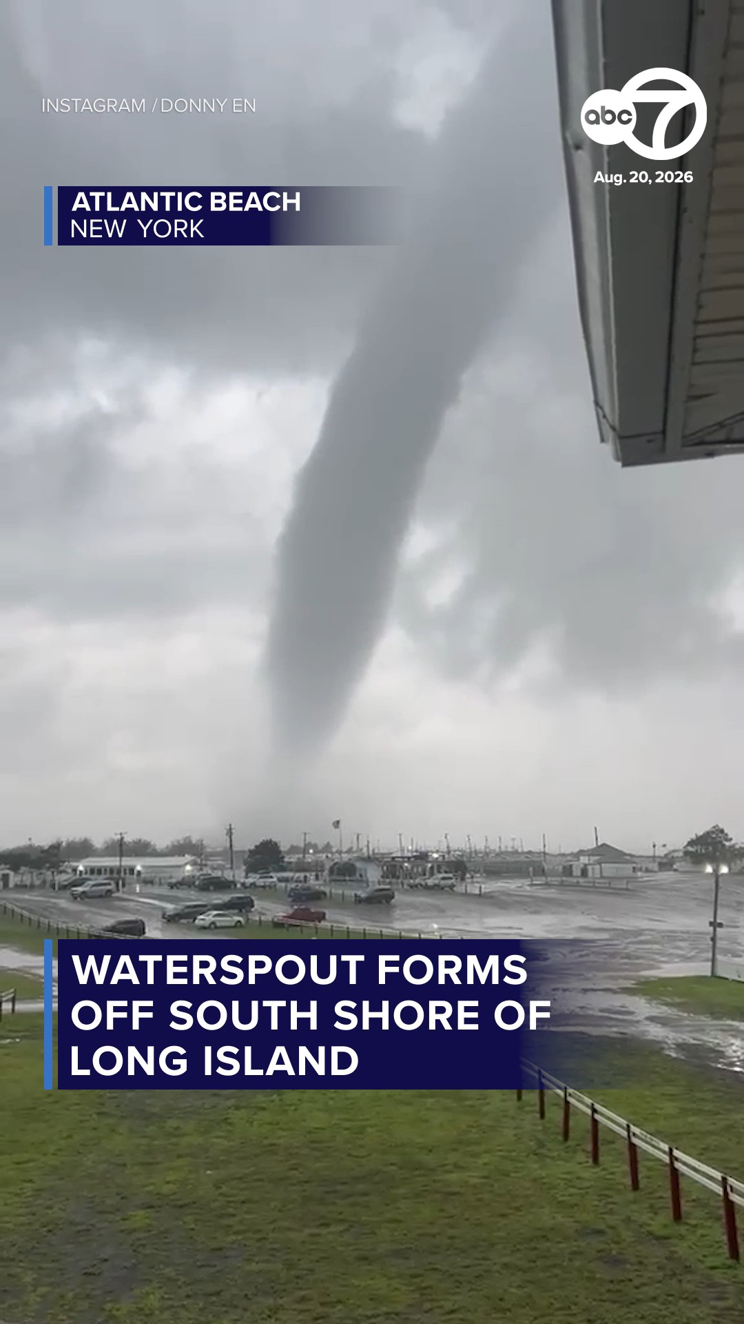 Waterspout forms off south shore of Long Island