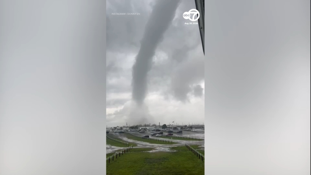 Waterspout forms off south shore of Long Island
