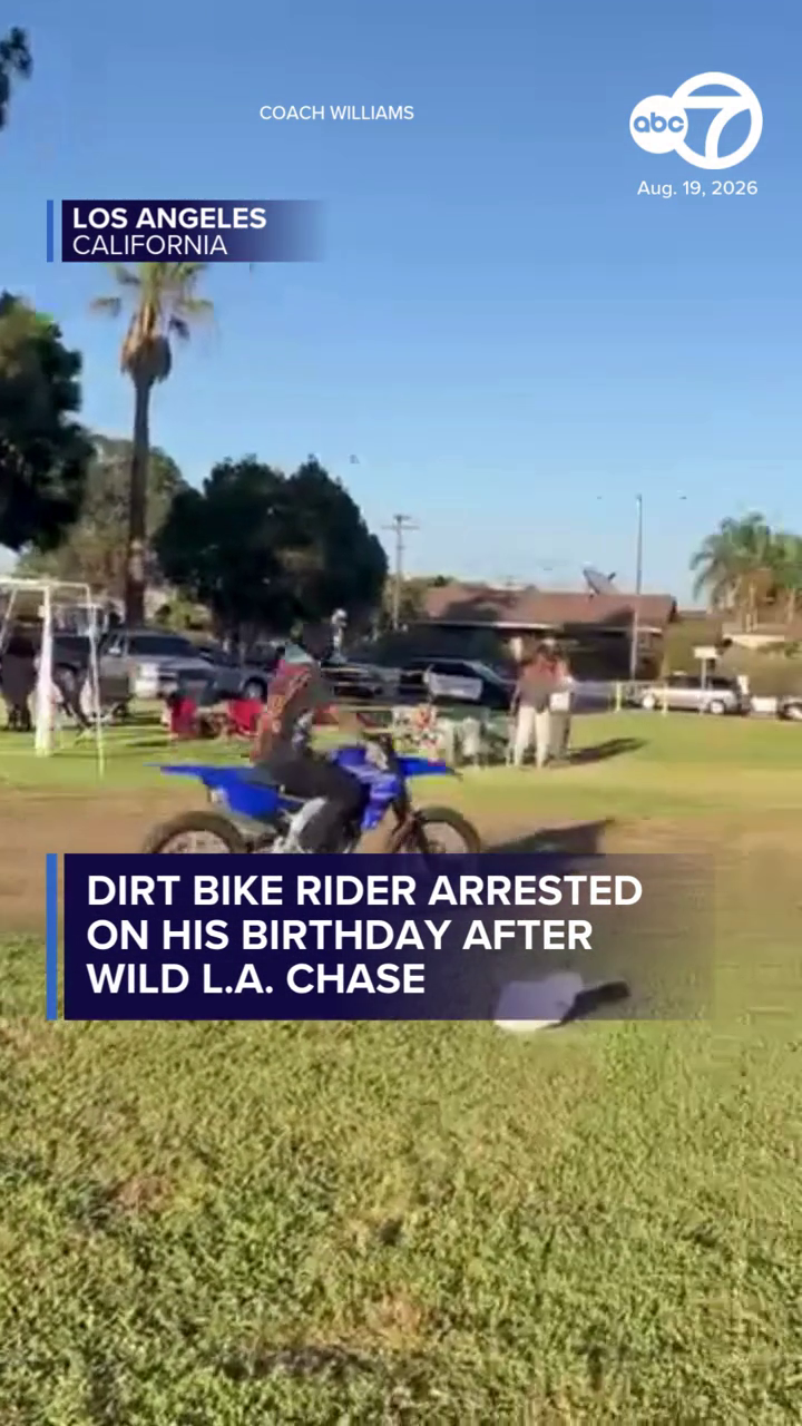 Dirt bike rider arrested on his birthday after wild LA chase